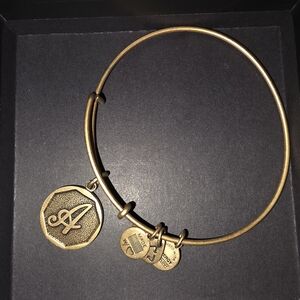 Alex and Ani Gold Initial Charm Bracelet